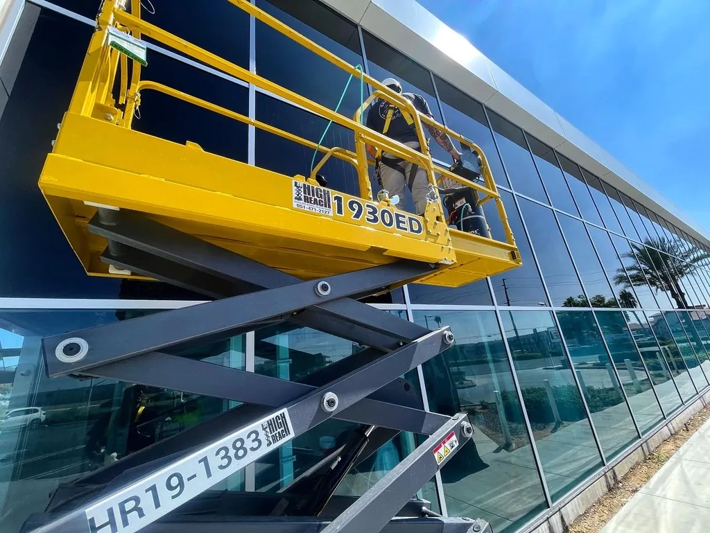 Glass office facade