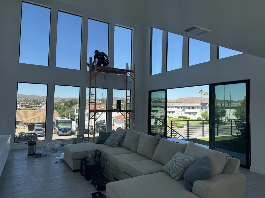 Two-story living room