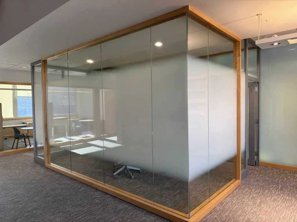 Commercial window film installation by Tint Solutions
