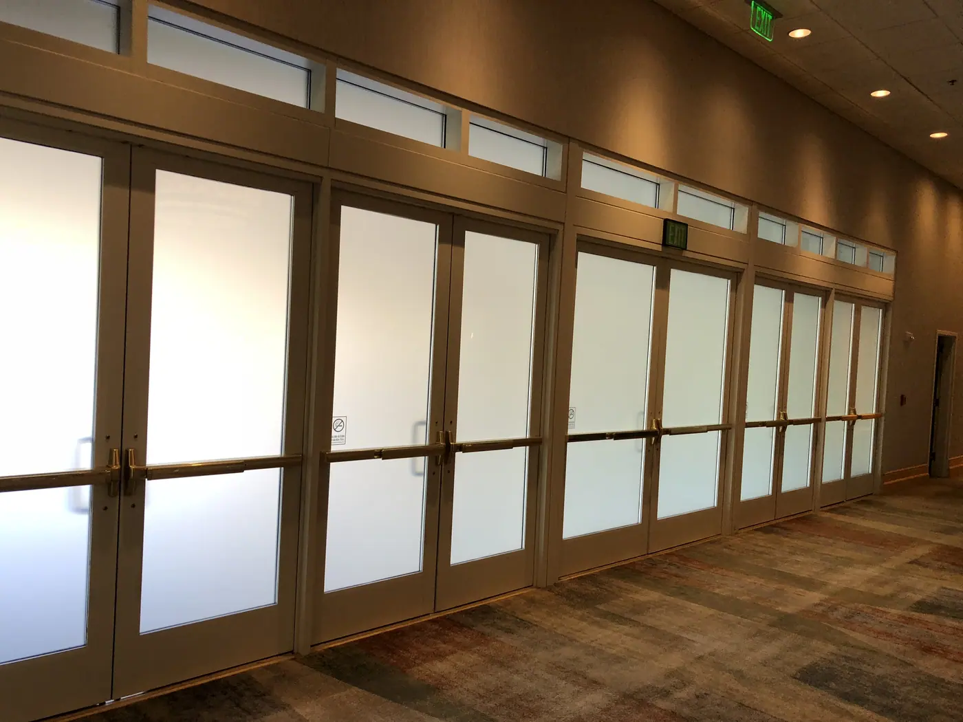 Frosted office fronts