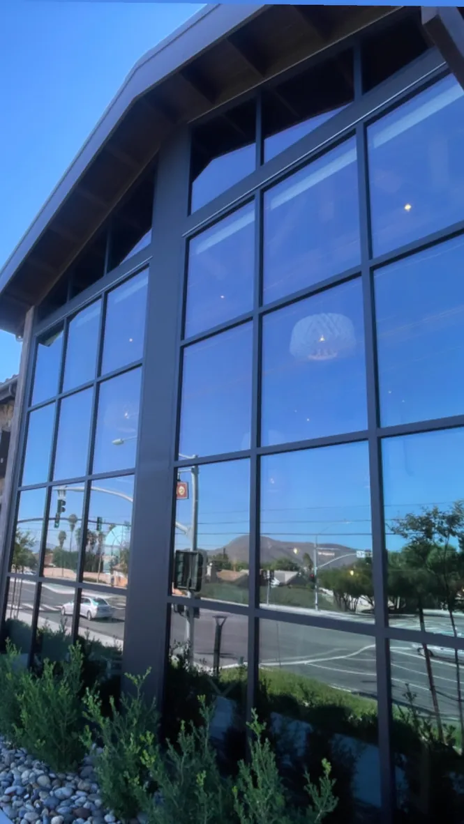 Commercial window film installation by Tint Solutions