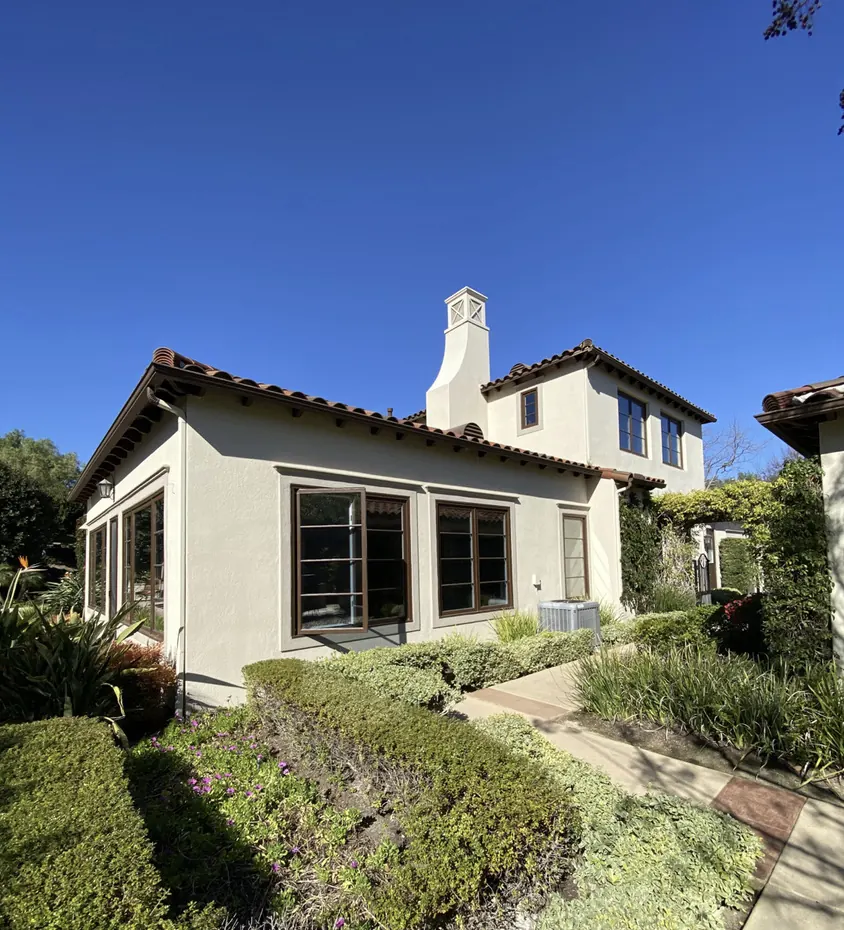 Spanish-style home with divided-lite windows, Rancho Santa Fe