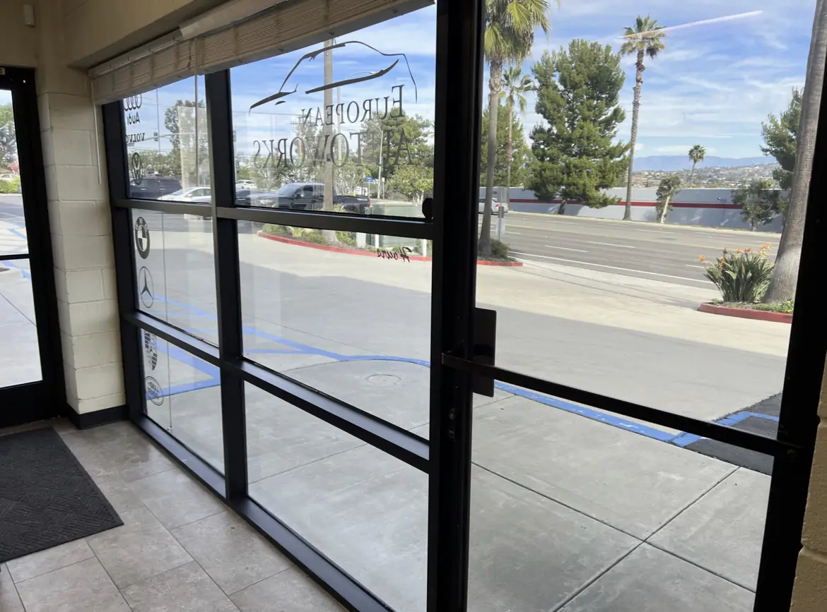 Glass entry doors with protective film