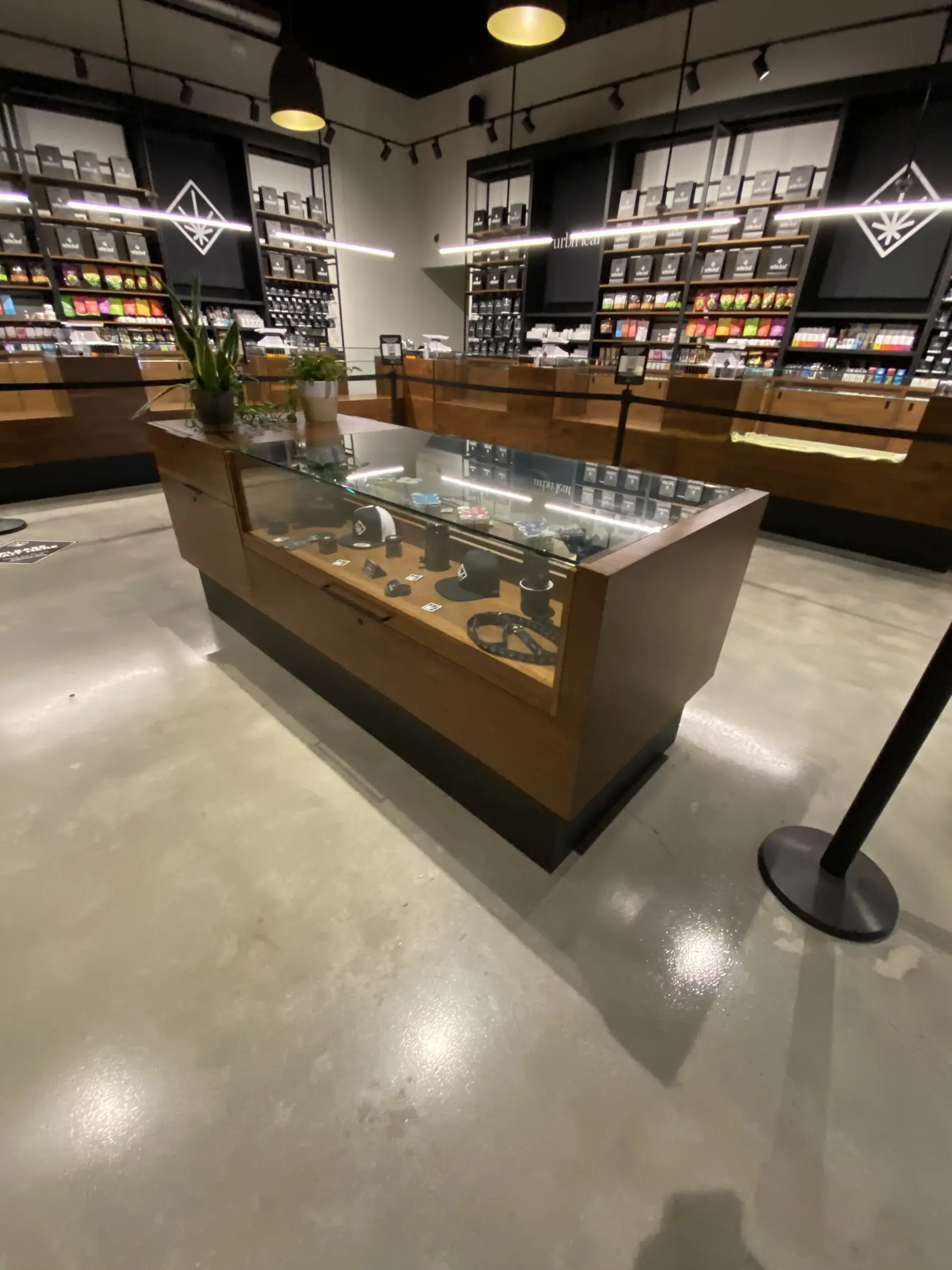 Glass display cases with security film