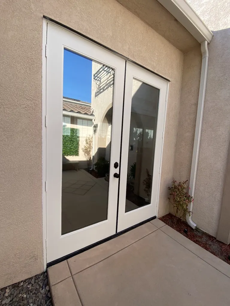 French doors onto a side courtyard, Temecula area