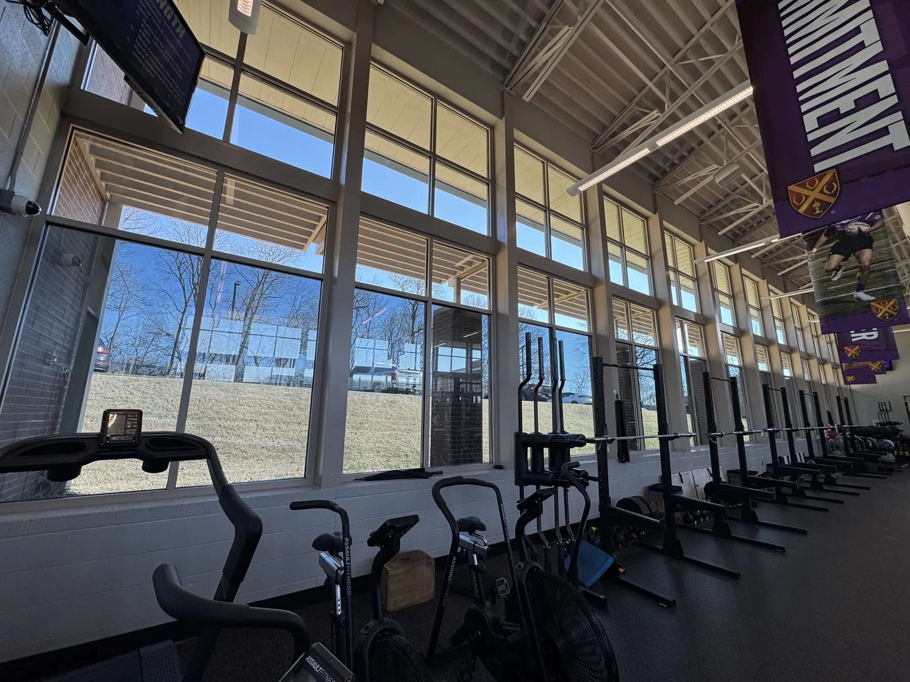 Fitness center glass